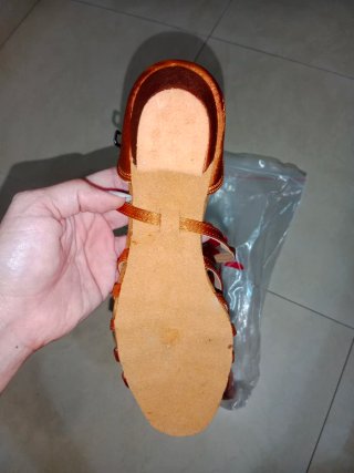 Tacones elegantes baile salón dorados/naranja