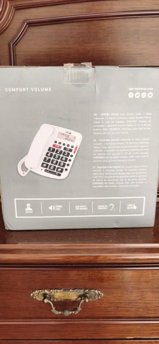 Teléfono fijo SPC blanco con teclas grandes