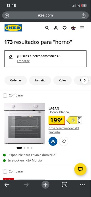 Horno Nuevo IKEA