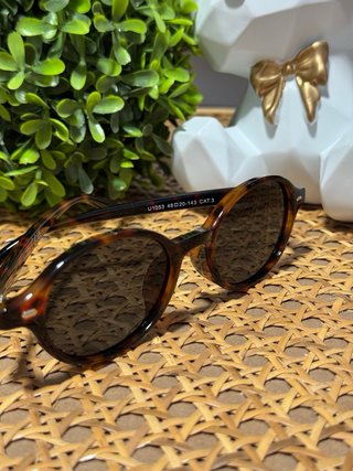 Gafas de sol retro carey redondas retro