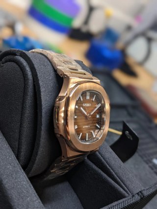 Seiko Mod Nautilus - Café Imperial & Oro Rosa