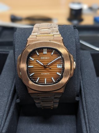 Seiko Mod Nautilus - Café Imperial & Oro Rosa