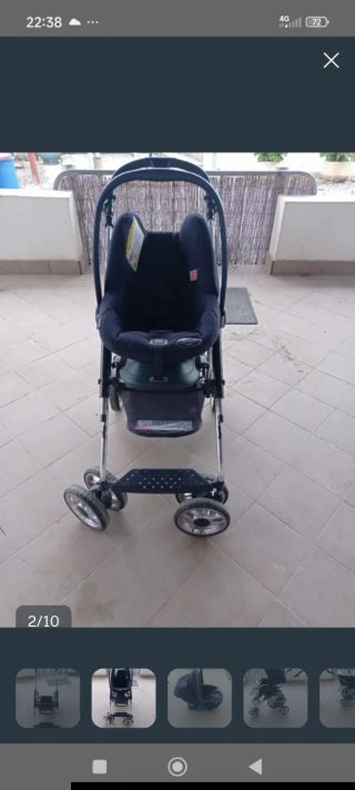Carrito de bebé y silla de coche