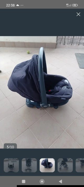 Carrito de bebé y silla de coche