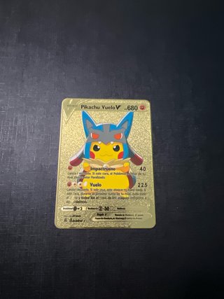 Carta Pokémon Charizard V Metal y Pikachu vuelo V