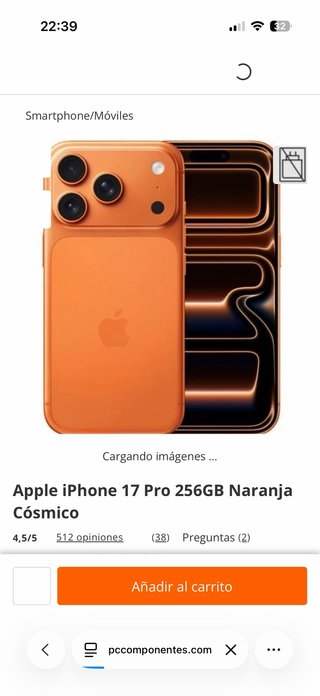 iPhone 17 Pro 256GB Naranja Cósmico