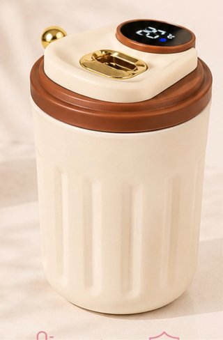 Vaso Térmico Digital Beige