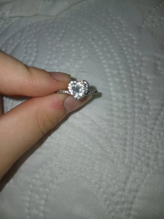 Anillo Corazón Circonita Plata