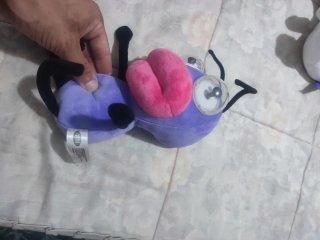 Peluche barrancas morado y rosa