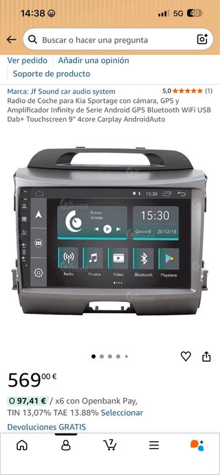 Pantalla para Kia Sportage