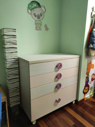 Cajonera infantil con ruedas