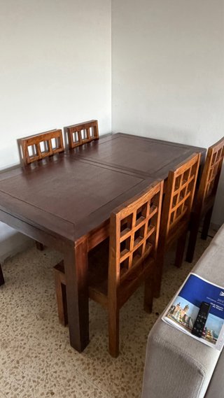 Silla (6uds) Colonial Palisandro Macizo India