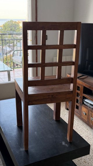 Silla (6uds) Colonial Palisandro Macizo India