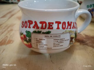 Lote 8 Tazze da Zuppa Vintage con Ricette