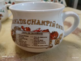Lote 8 Tazze da Zuppa Vintage con Ricette