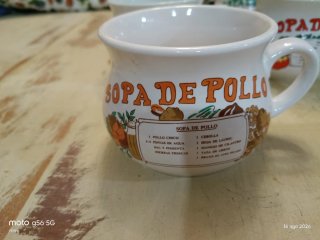 Lote 8 Tazze da Zuppa Vintage con Ricette