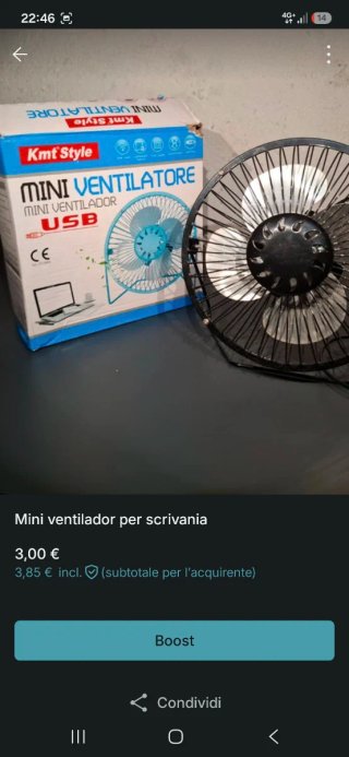 Mini ventilatore USB Kmt Style