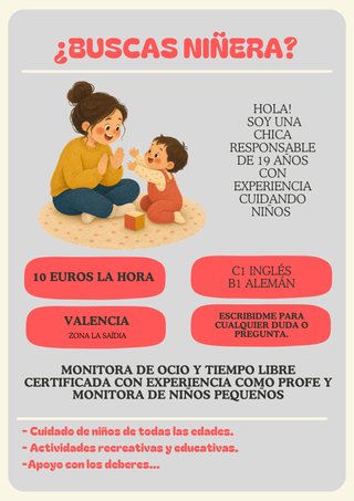 ¿Buscas niñera?