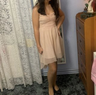 Vestido rosa ceremonia Bershka Talla XS