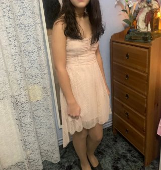 Vestido rosa ceremonia Bershka Talla XS