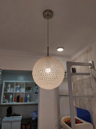 Lámpara de techo colgante esfera cristal