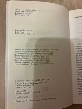 Música para camaleones
