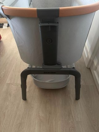 Cuna colecho gris y madera