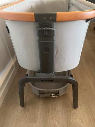 Cuna colecho gris y madera