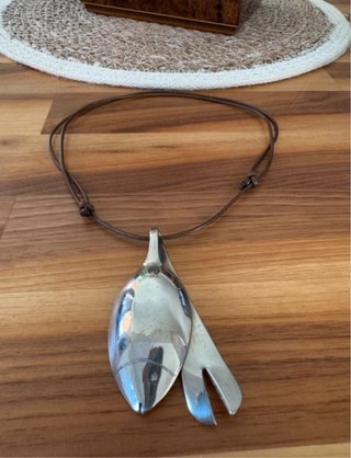Colgante Artesanal Pez - Cubertería Alpaca Vintage