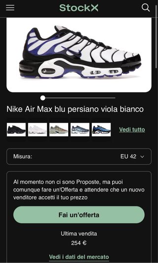 Nike Air Max TN Blu Persiano Originali