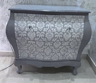 Aparador y Espejo Gris Plata