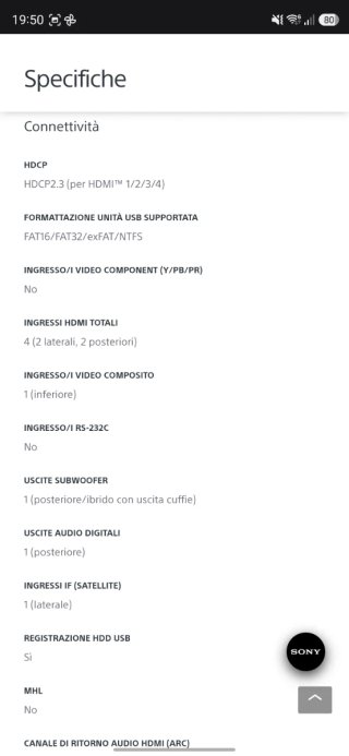 TV SONY BRAVIA 43 4K HDR KD-43XG8096