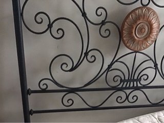 Cabecero Hierro Forjado Terracota Dorado 135/150