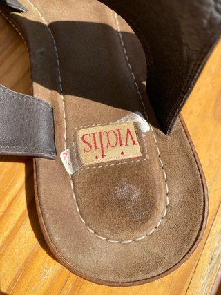 Sandalias gladiador Vialis piel marrón 40