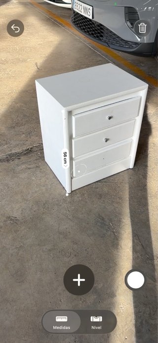 Cajonera blanca 3 cajones 46x33x56