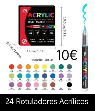 Rotuladores Acrílicos 24 Colores