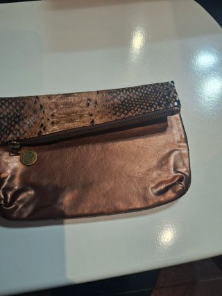 Bolso neceser estampado piel serpiente