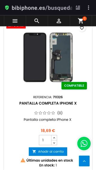 Pantalla iPhone X Compatible