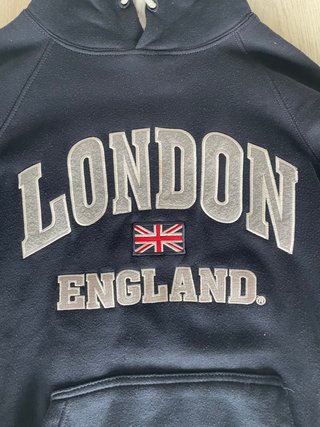 Sudadera con capucha London England azul marino