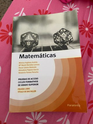 Matemáticas. Temario Pruebas de Acceso a Ciclos...