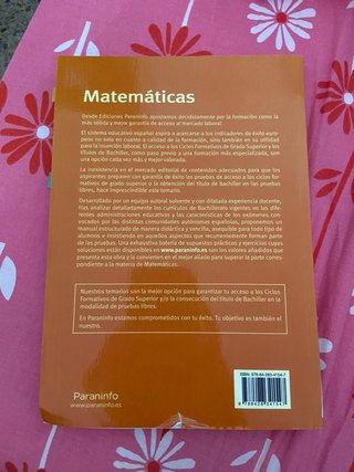 Matemáticas. Temario Pruebas de Acceso a Ciclos...