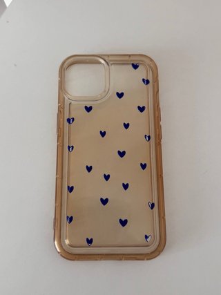 Funda iPhone 13 Corazones Azules