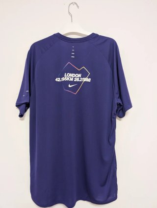 Camiseta Nike Running Maratón Londres Azul/Morado