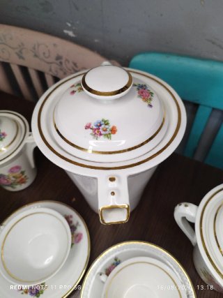 Antiguo juego de café Porcelana Francesa