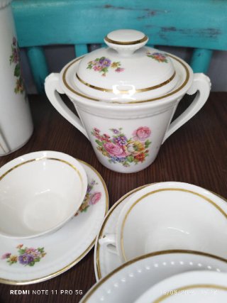 Antiguo juego de café Porcelana Francesa