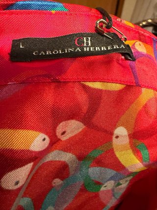 Vestido Seda Carolina Herrera Multicolor Talla L
