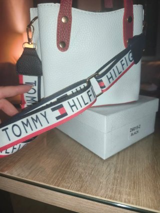 Bolso Tommy Hilfiger Blanco y Rojo