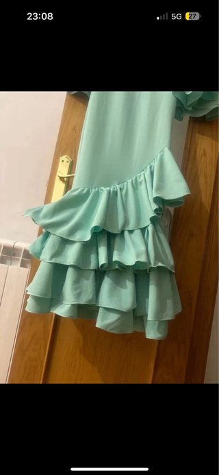 Vestido Flamenco Gitana Talla M Volantes