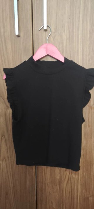 Camisa corta mujer negra