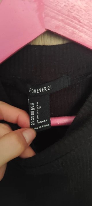 Camisa corta mujer negra